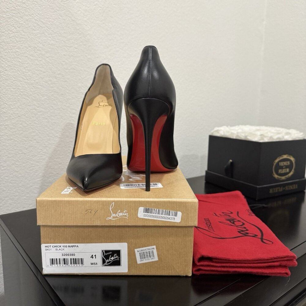 Christian Louboutin Hot Chick 100 Nappa Black - Picture 7 of 9